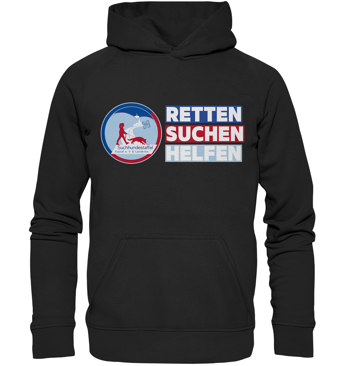 Logo & Slogan Rechts - Basic Unisex Hoodie