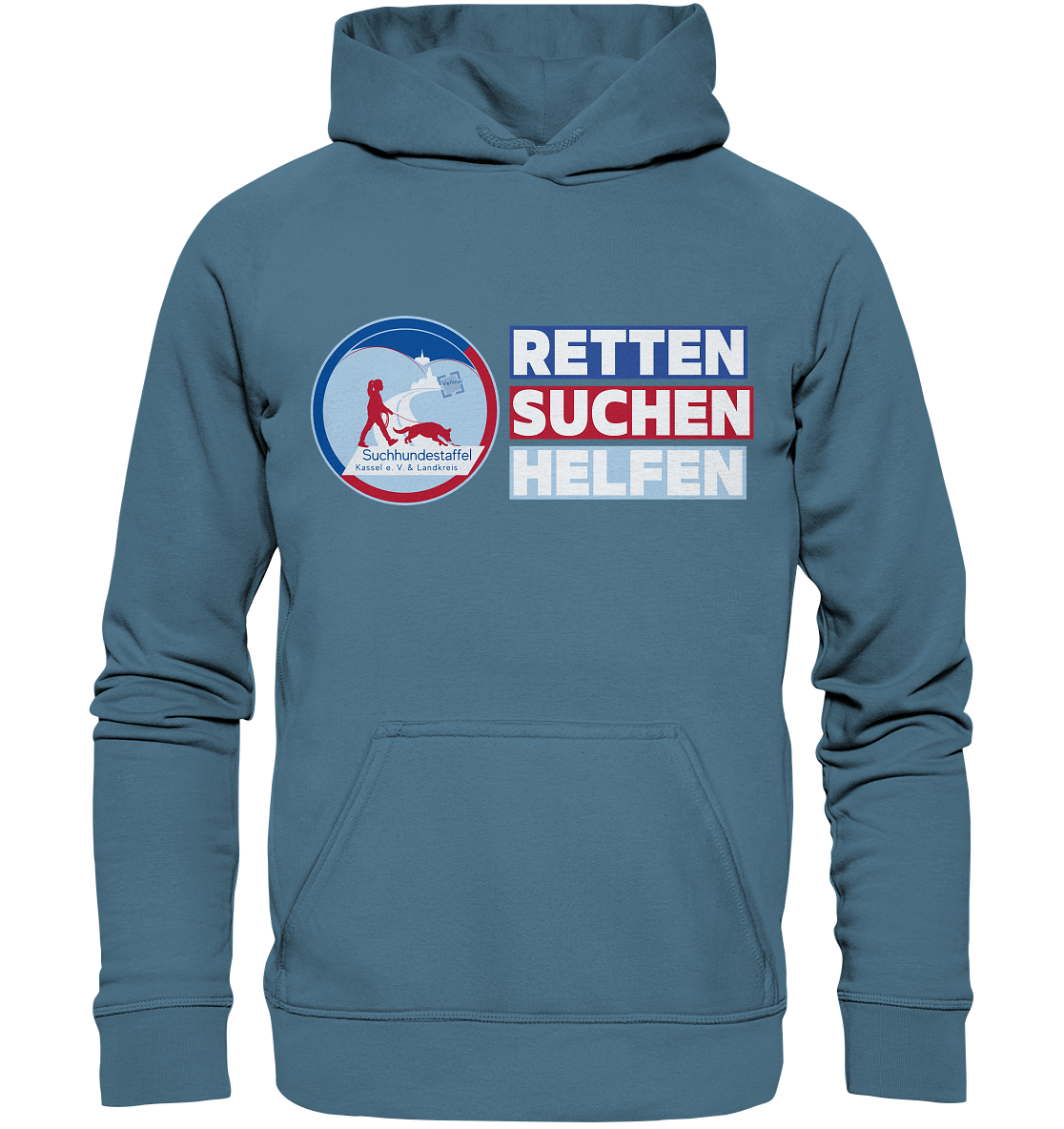 Logo & Slogan Rechts - Basic Unisex Hoodie