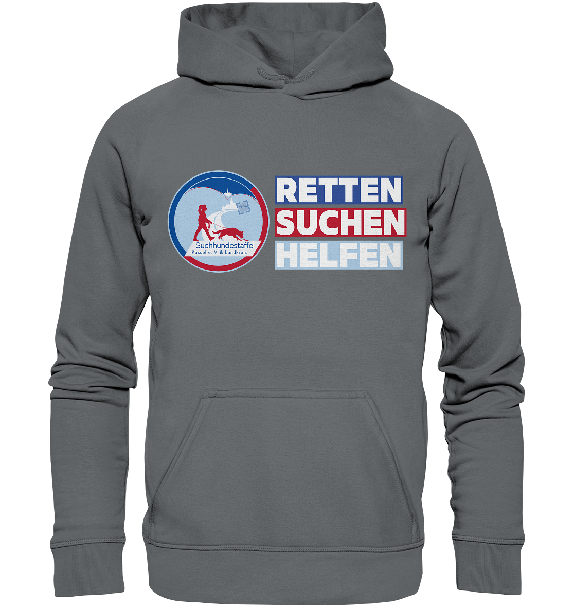 Logo & Slogan Rechts - Basic Unisex Hoodie