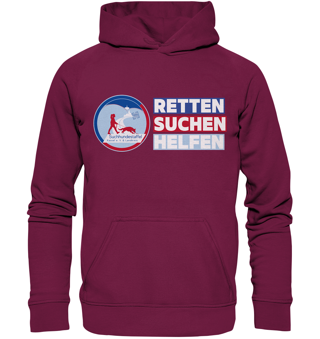 Logo & Slogan Rechts - Basic Unisex Hoodie