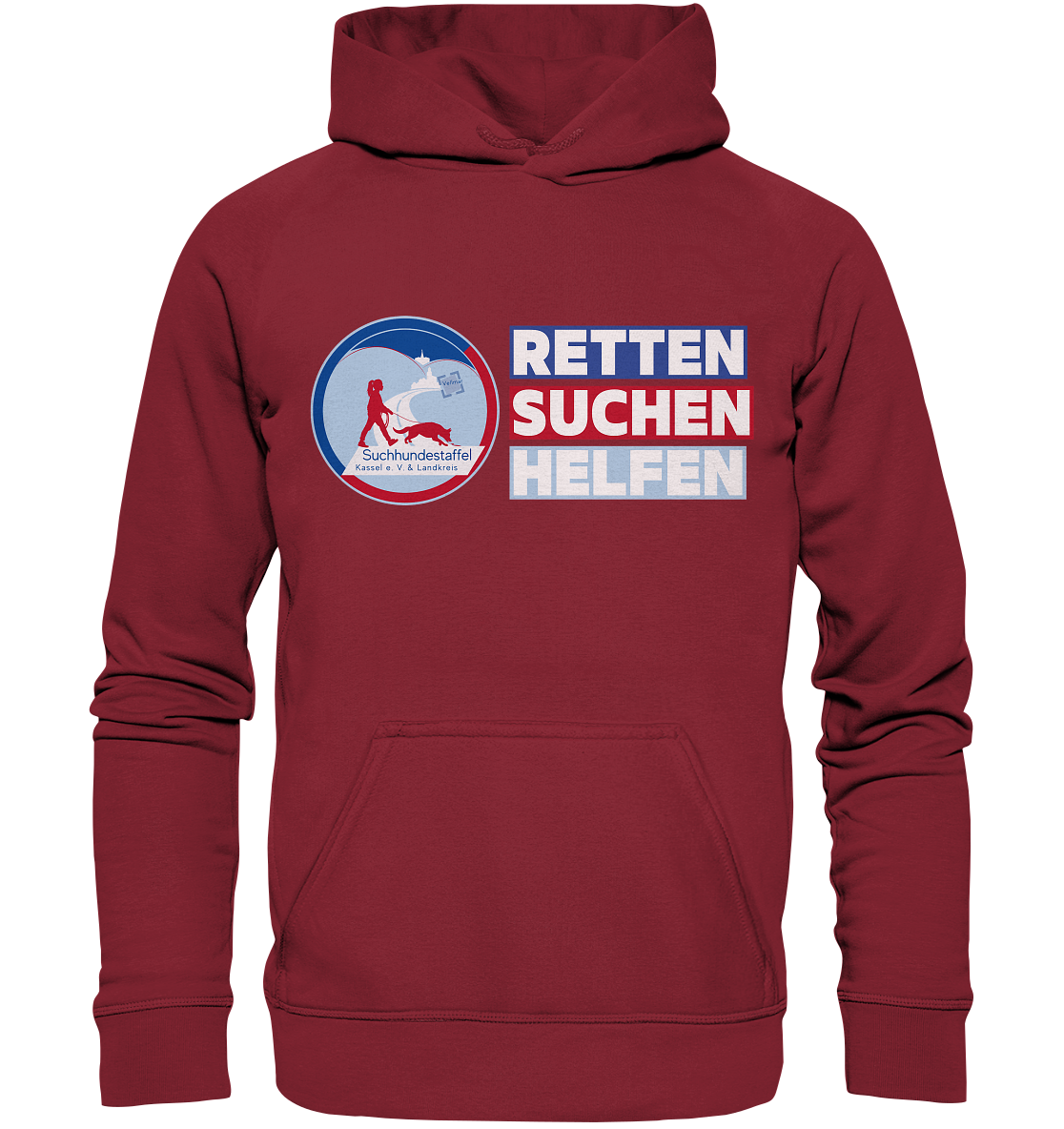 Logo & Slogan Rechts - Basic Unisex Hoodie